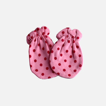 Mittens - Light Pink Polkadot