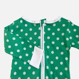 Jumpsuit - Green Polkadot